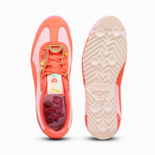 PUMA x CARE BEARS x SESAME STREET Arizona Women's "Elmo Cheer" Sneakers, Pearl Pink-Red Glamour-Mauve Pop, extralarge